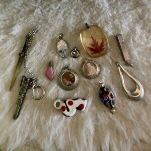 Assorted Silver and Colorful Pendant Bundle